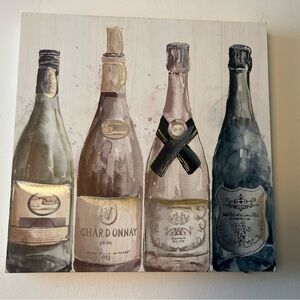 Elegant Wine Bottle Canvas Art